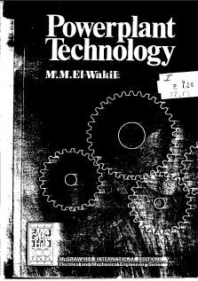[PDF] Power plant Technology by M.M. El-Wakil