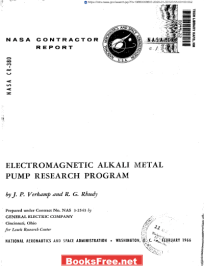 Electromagnetic Alkali Metal Pump Research Program by Verkamp and Rbudy